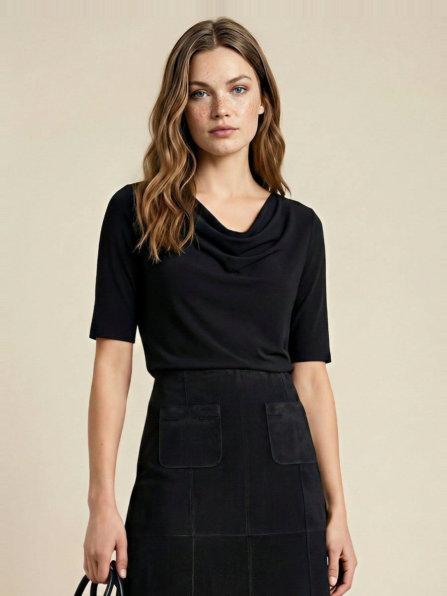The Wall top in black, recropped for the Performers Edit