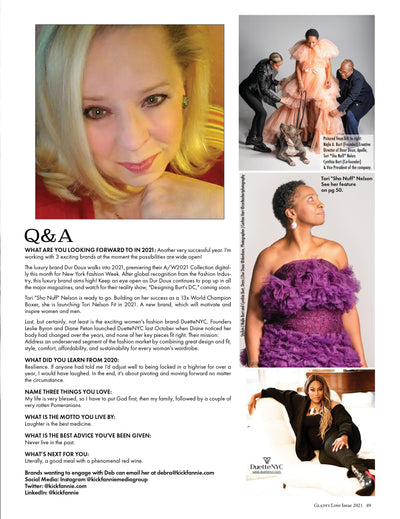 Duette NYC as Seen in Gladys Magazine February 2021