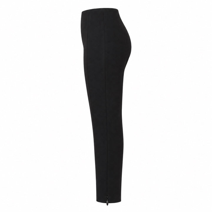 The Hudson black ponte ankle pants — side ghost view