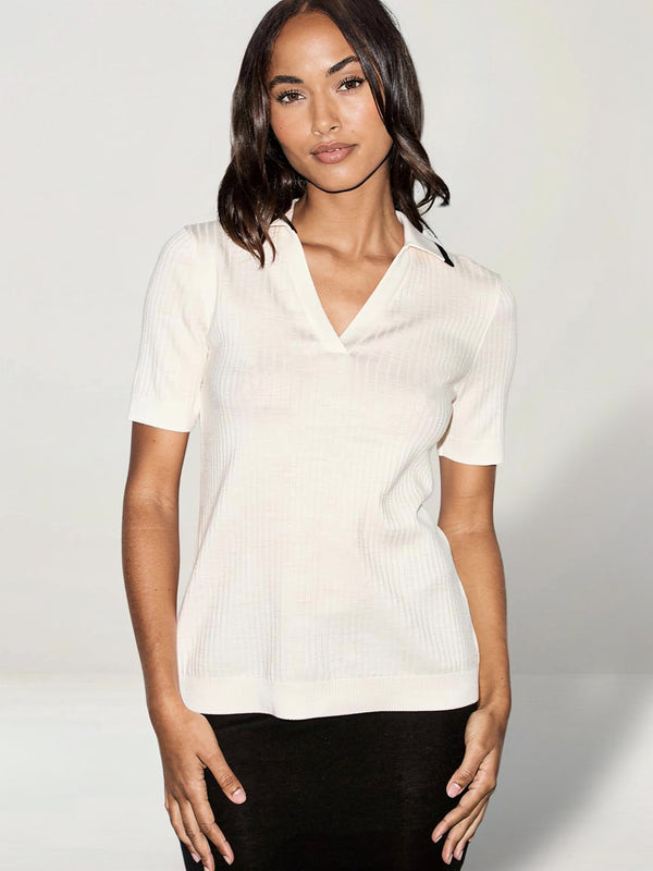 The Beekman Cashmere-Blend Knit Polo