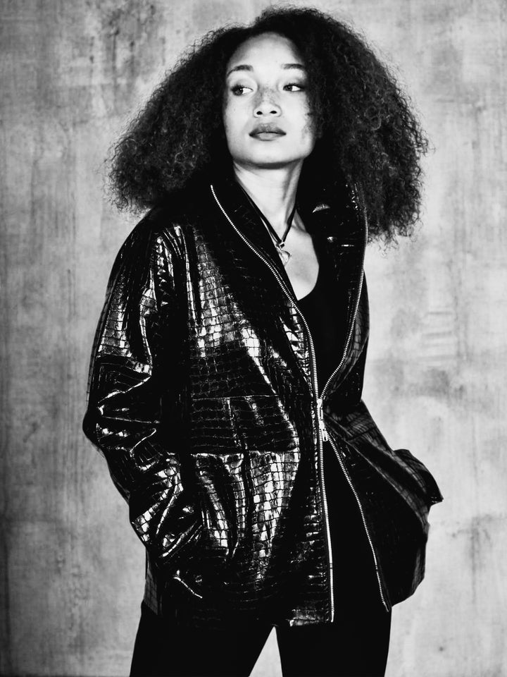 The Laight Vegan Leather Embossed Jacket