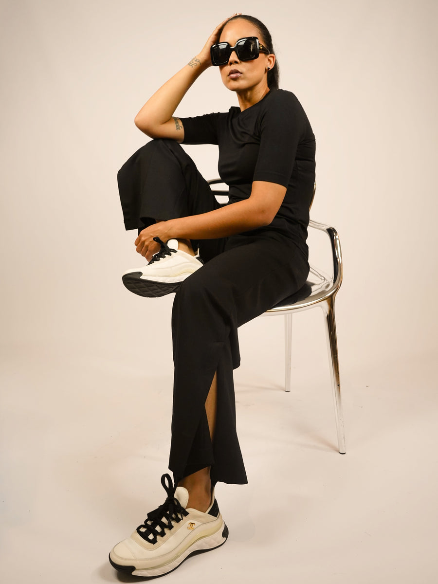 The Carmine Wide-Leg Ponte Pants