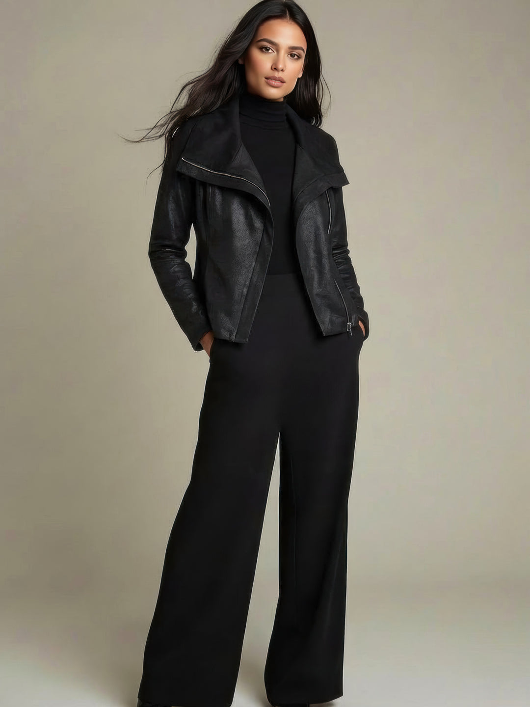 Vegan Leather Moto Jacket - The Varick