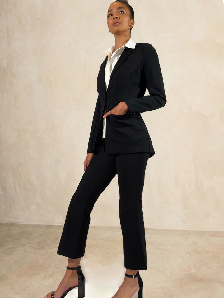 Ponte Cropped Kick Flare Pants - The Duane