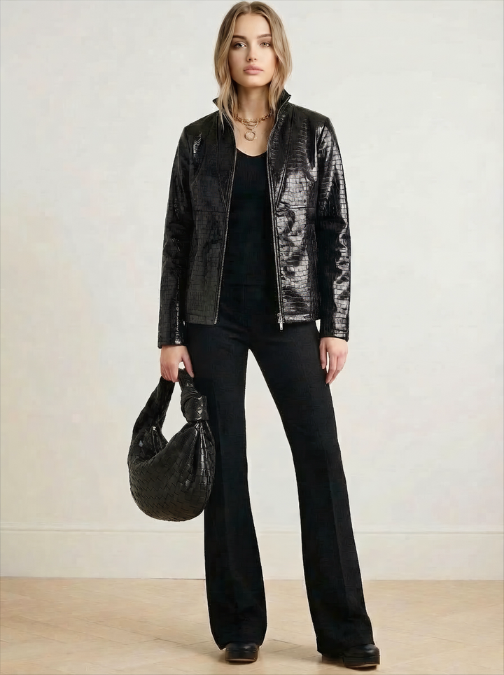 The Laight Embossed Vegan Leather Jacket