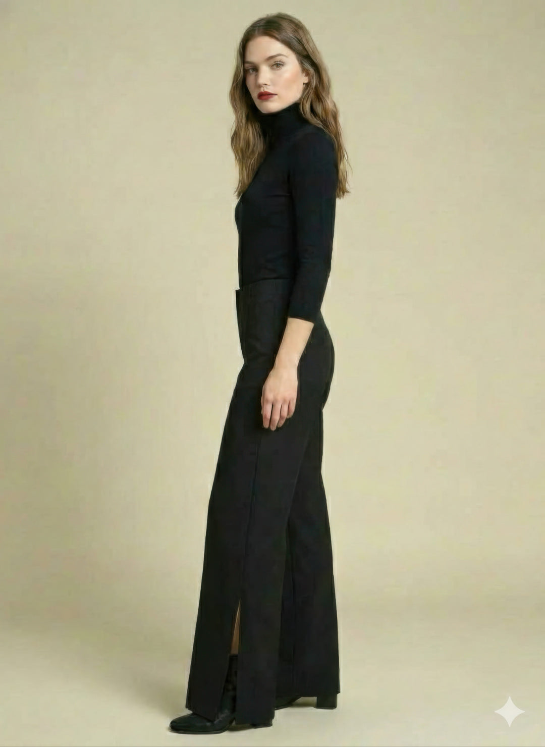 The Carmine Wide Leg Ponte Pant