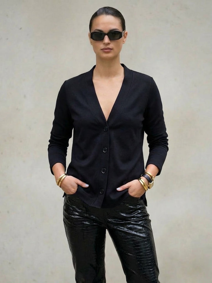 Ponte Knit Cardigan - The Greene