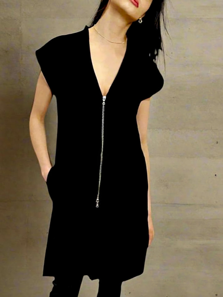 Long Ponte Vest with 2-Way Zip - The Thames
