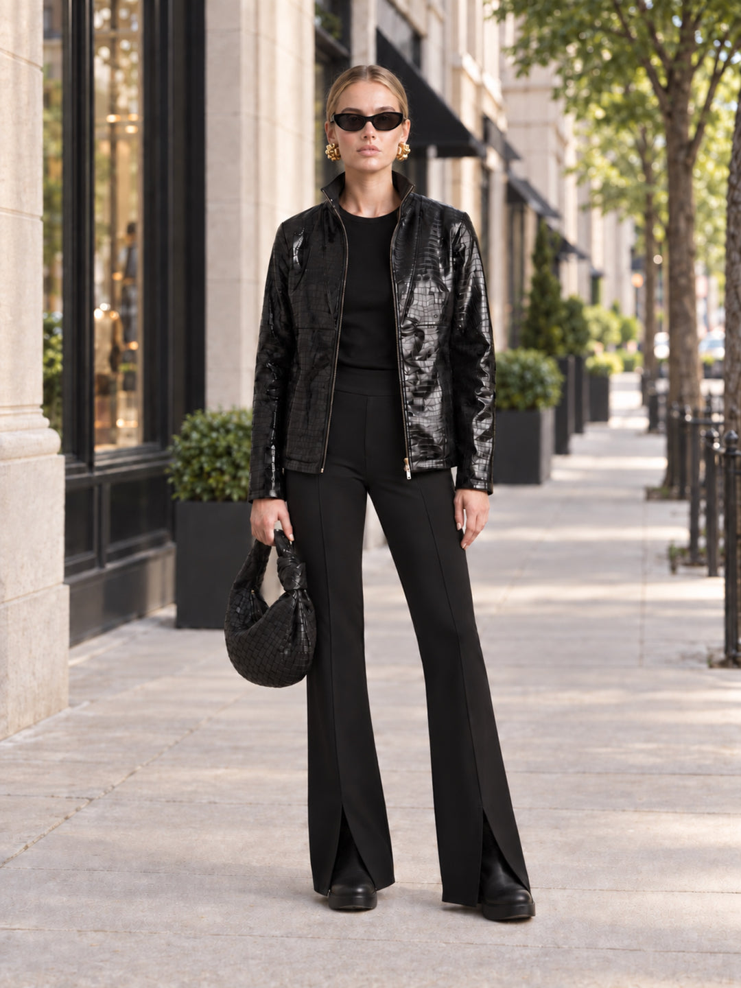 Black Slim Jersey Pant | The Christopher