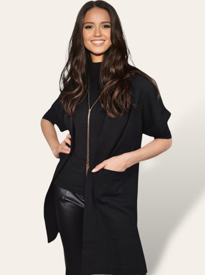 Lux Long Open Cardigan With Pockets - The Worth