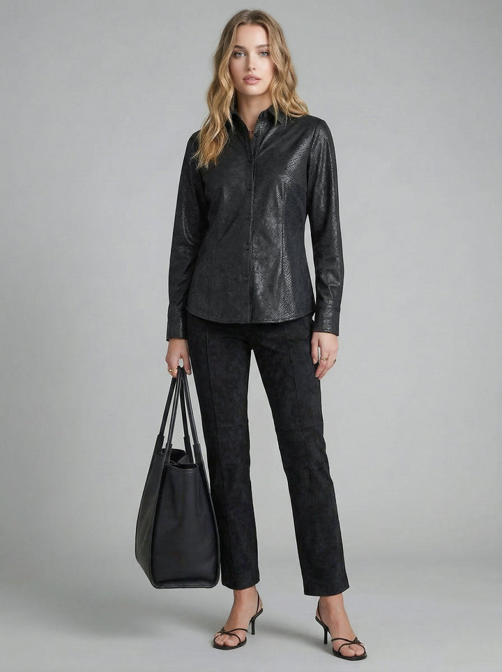 The Sullivan Python Suede Shirt