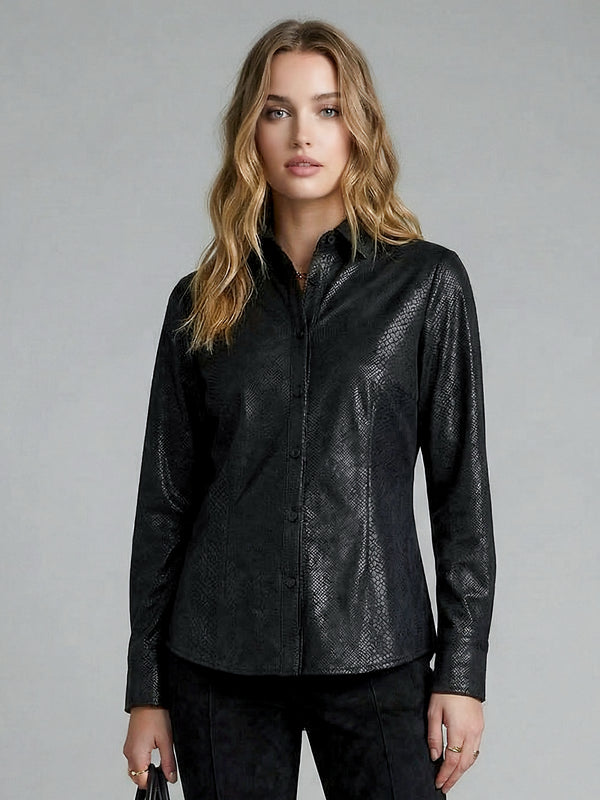 The Sullivan Python Suede Shirt