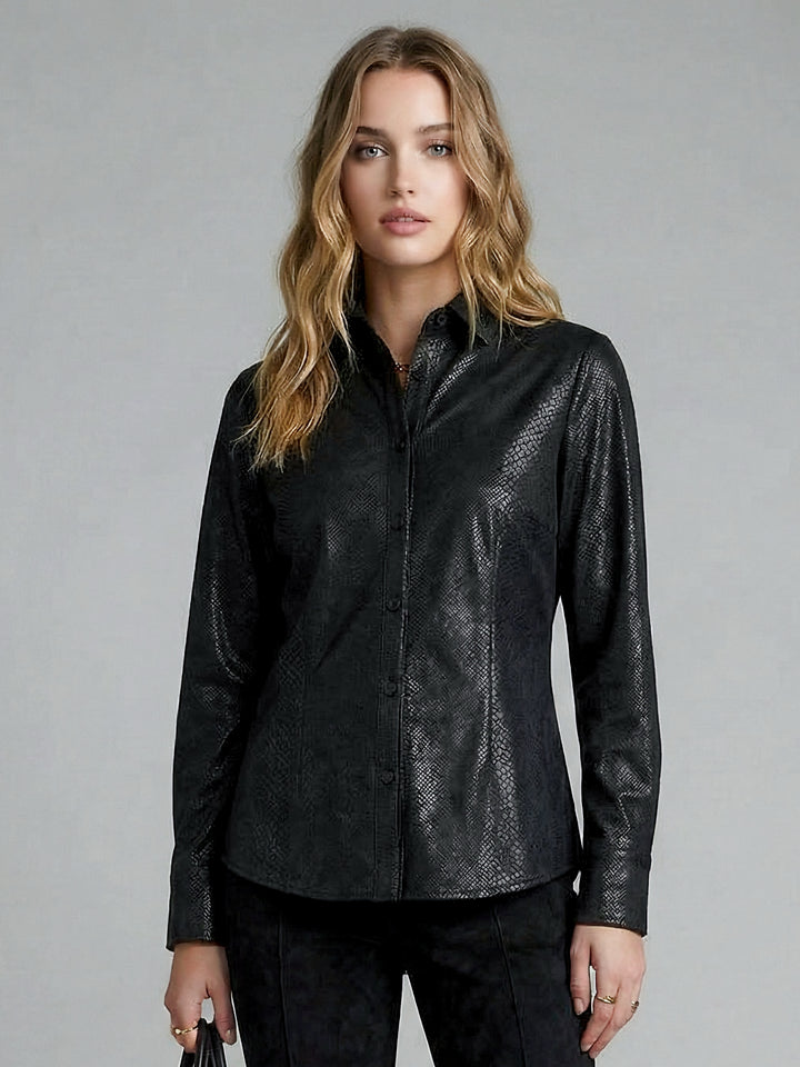 The Sullivan Python Suede Shirt