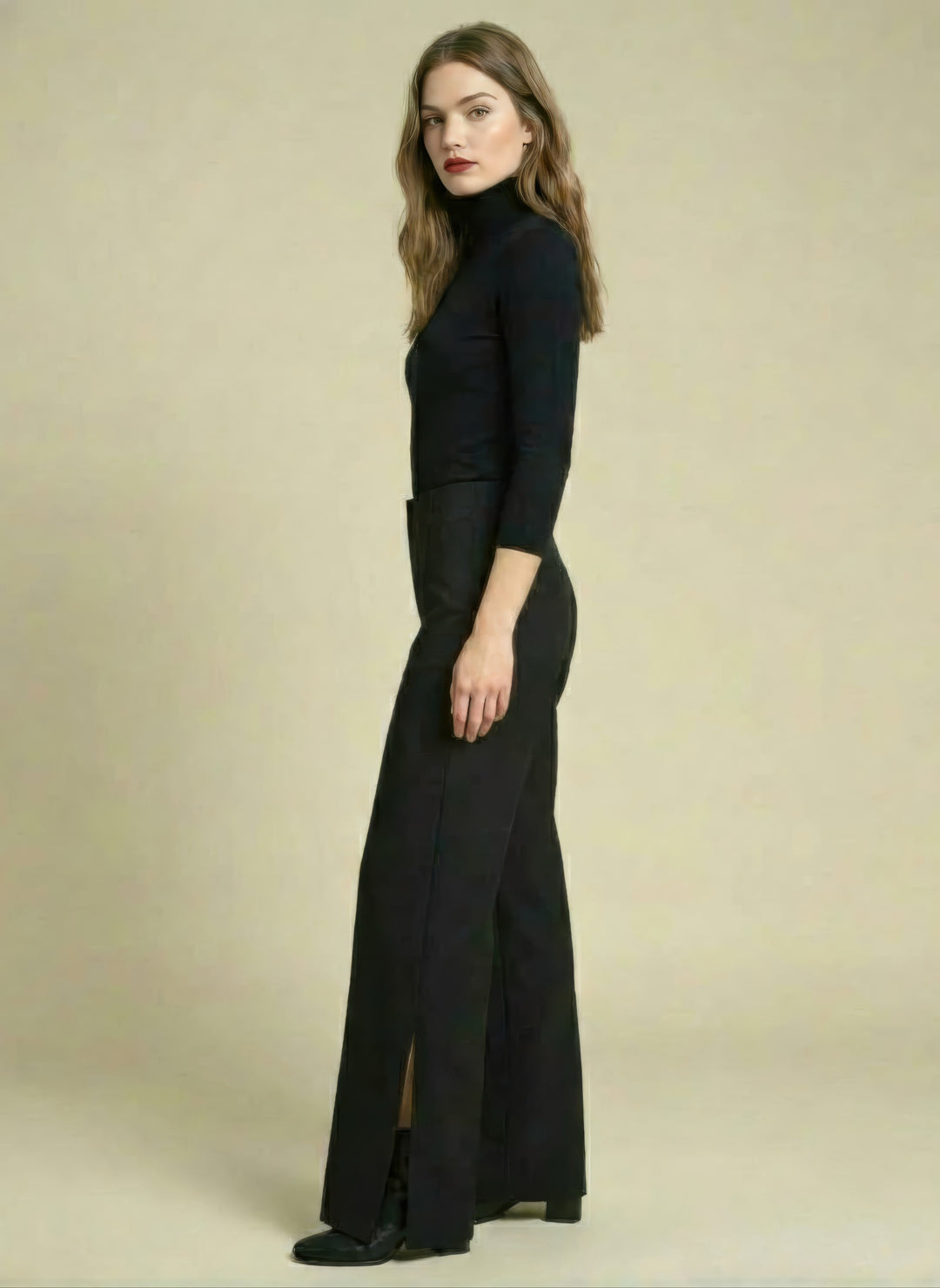 The Carmine Pull-On Wide Leg Ponte Pant
