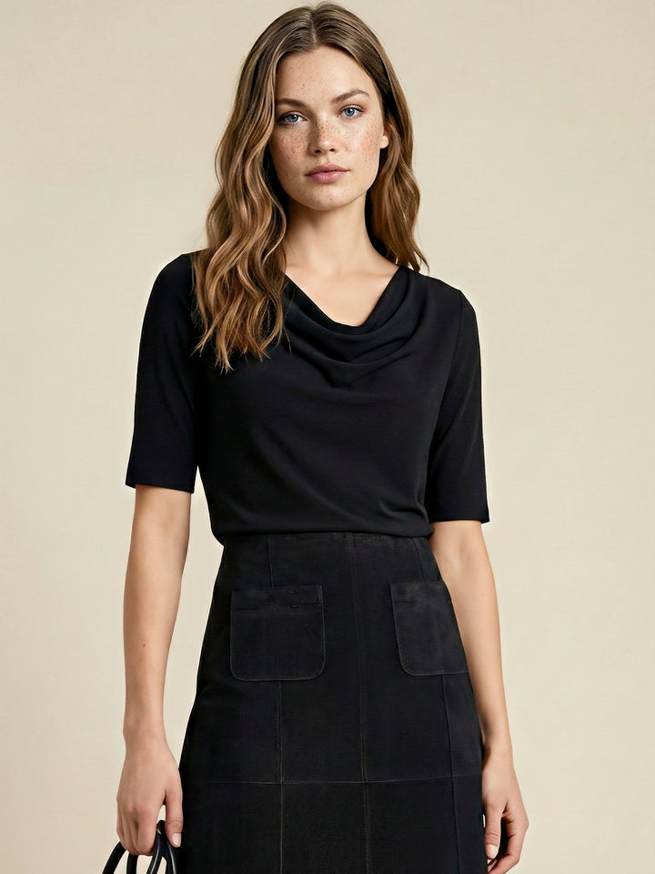 The Wall Drape Neck Top