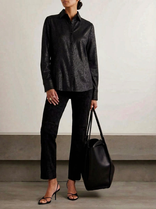 The Sullivan Python Suede Shirt