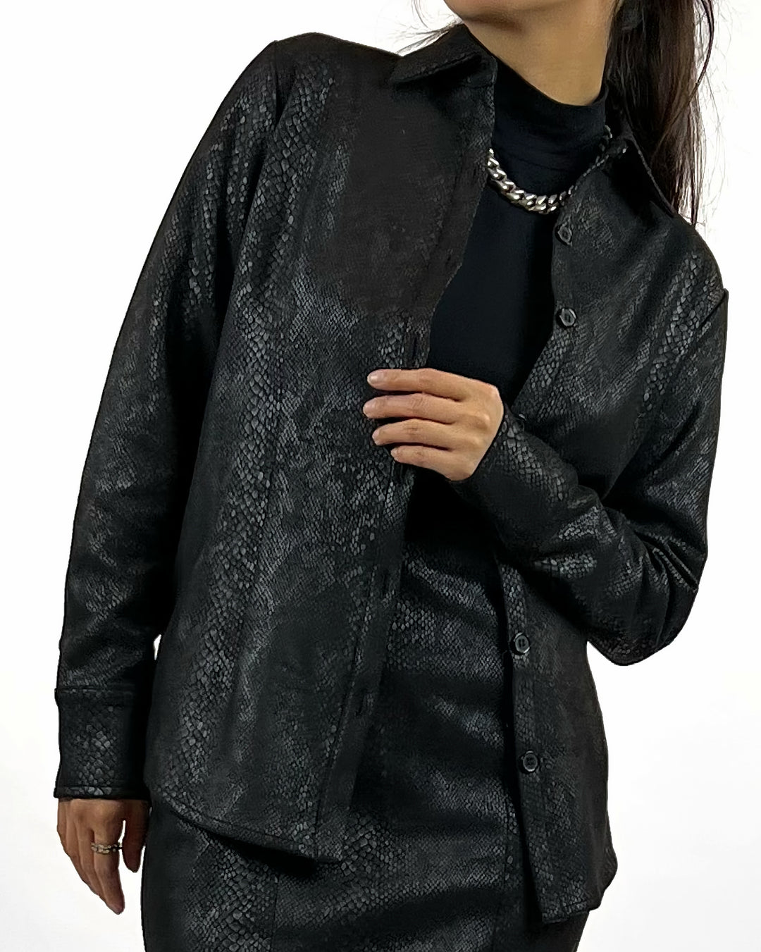 The Sullivan Python Suede Shirt