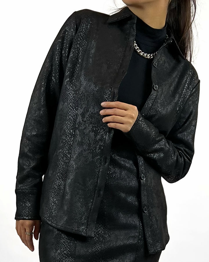 The Sullivan Python Suede Shirt