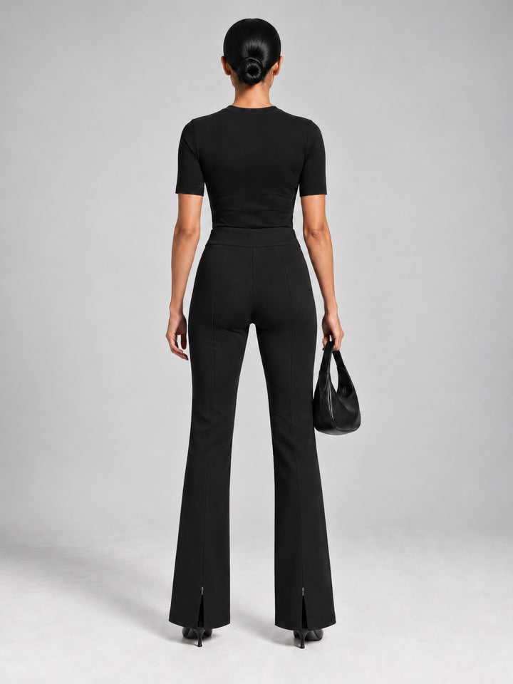 Black Bootcut Ponte Pant | The Essex