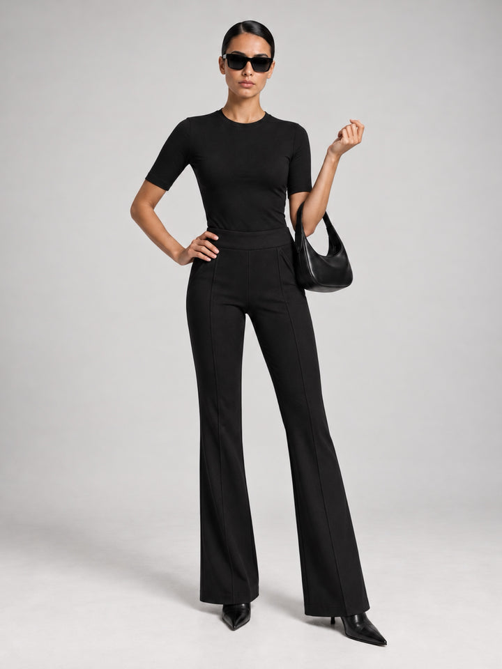 Black Bootcut Ponte Pant | The Essex