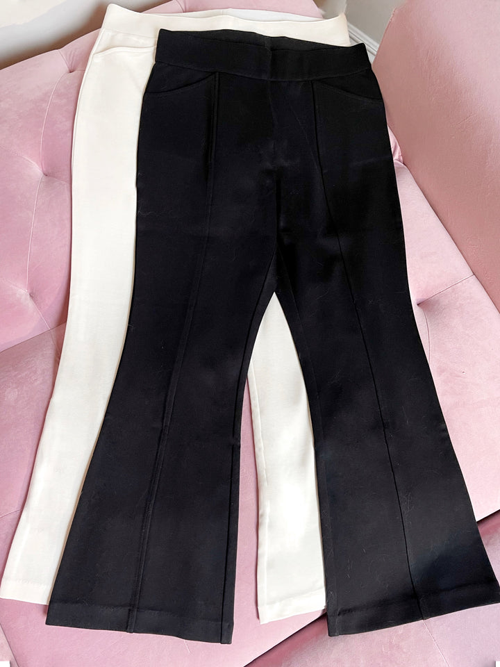 Ponte Cropped Kick Flare Pants - The Duane