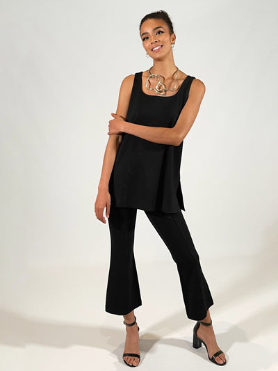 Luxe Ponte Square Neck Long Tank - The Sheridan - DuetteNYC