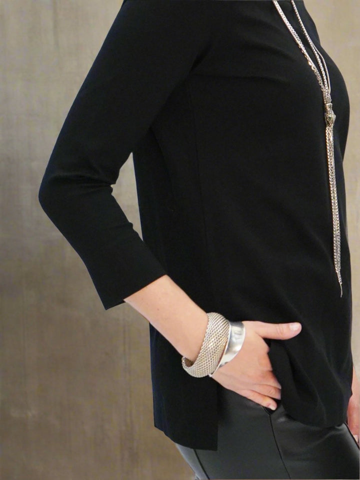 Lux Ponte Knit Boatneck Tunic - The Bond - DuetteNYC