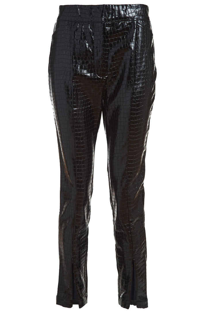 Vegan Leather Embossed Pant  - The Bleeker - DuetteNYC