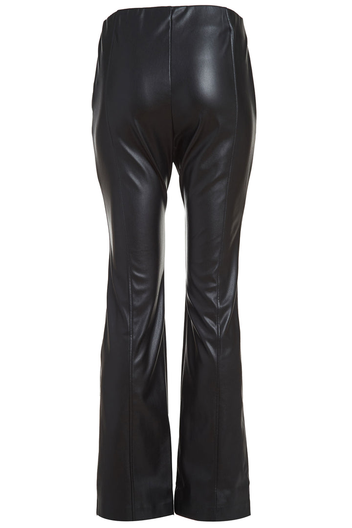 Vegan Leather Flare Leg Pant With Stretch - The Harrison - DuetteNYC