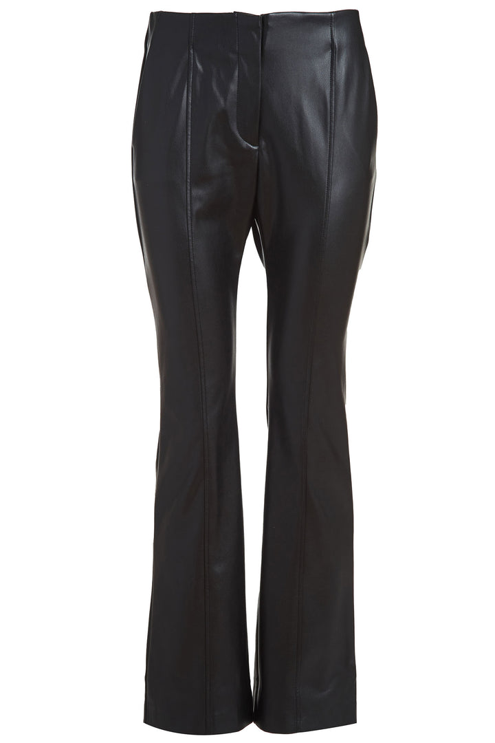 Vegan Leather Flare Leg Pant With Stretch - The Harrison - DuetteNYC