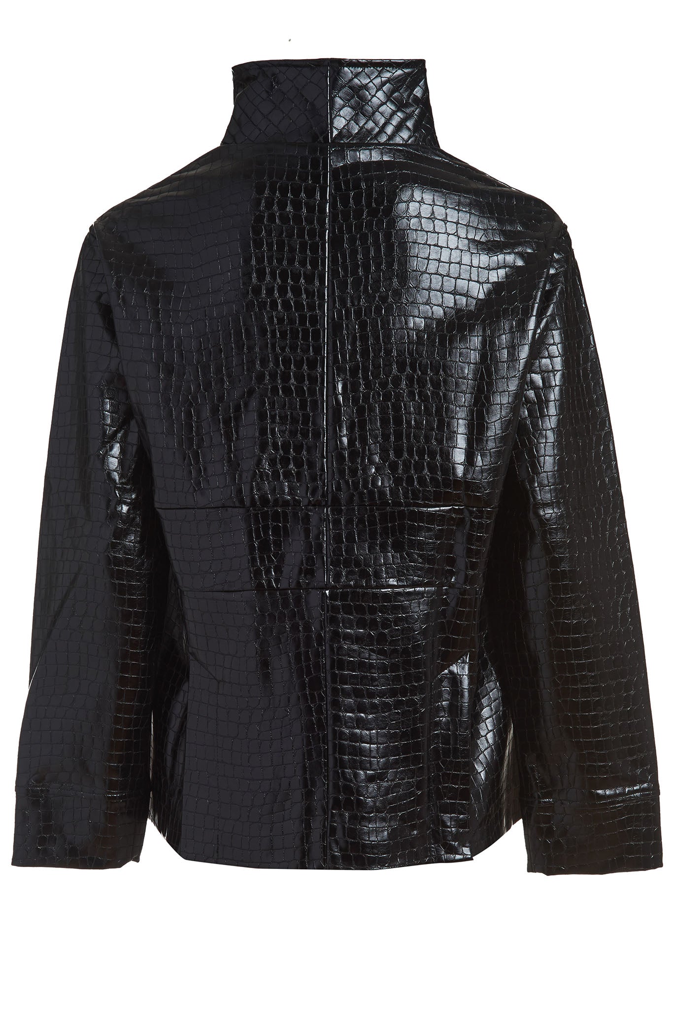 The Laight Embossed Vegan Leather Jacket – DuetteNYC