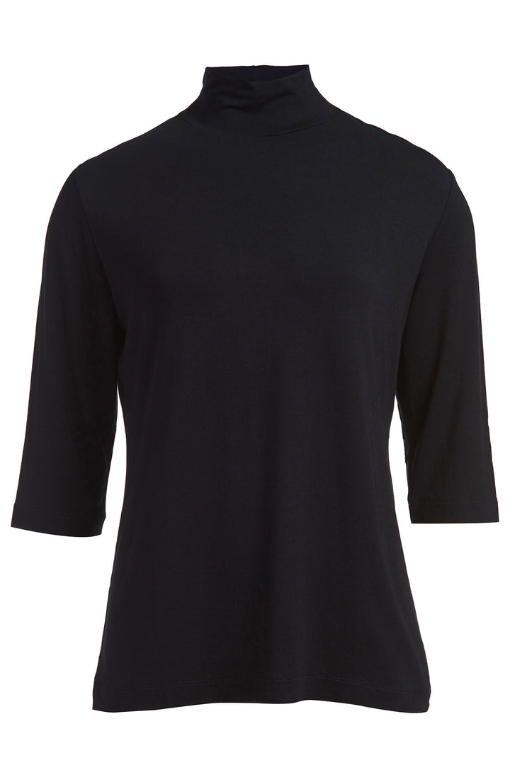 The Ludlow Perfect Mock Neck Tee - DuetteNYC