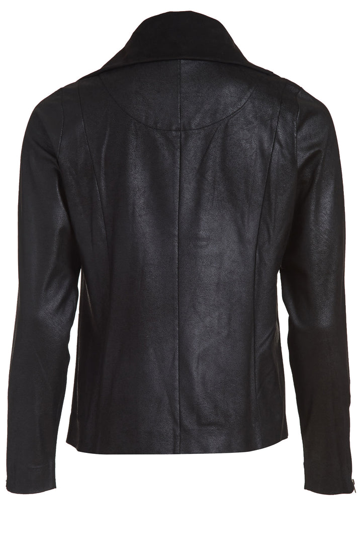 Vegan Matte Leather Biker Jacket - The Varick - DuetteNYC