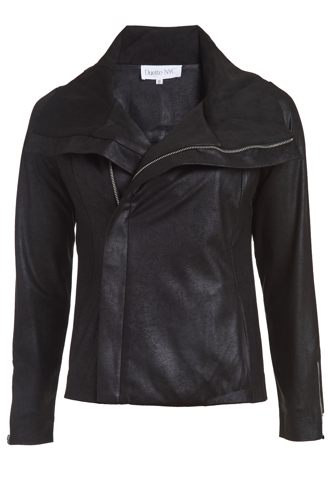 Vegan Matte Leather Biker Jacket - The Varick - DuetteNYC