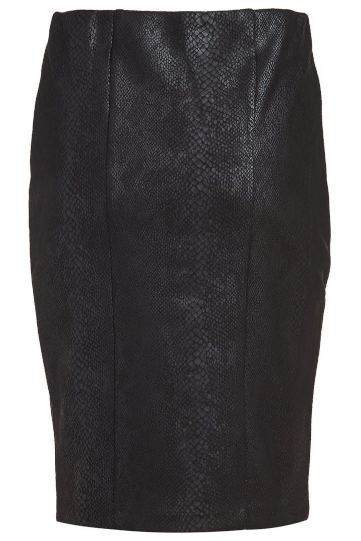 Faux Suede Stretch Pencil Skirt - The Forsyth - DuetteNYC