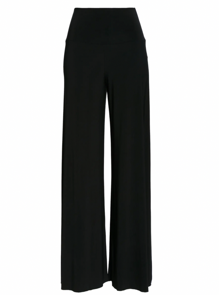 Stretch Jersey Pull On Pants with Wide Leg - The Liberty - DuetteNYC